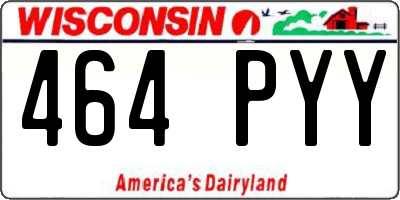 WI license plate 464PYY