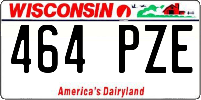 WI license plate 464PZE