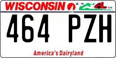 WI license plate 464PZH
