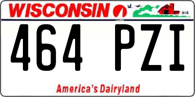 WI license plate 464PZI
