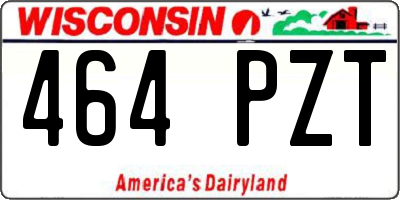 WI license plate 464PZT