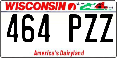 WI license plate 464PZZ
