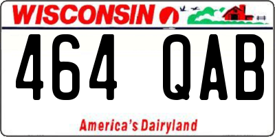 WI license plate 464QAB