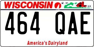 WI license plate 464QAE