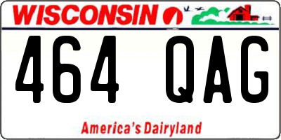 WI license plate 464QAG