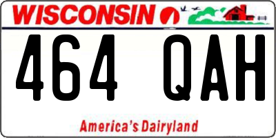 WI license plate 464QAH