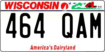 WI license plate 464QAM
