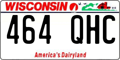 WI license plate 464QHC