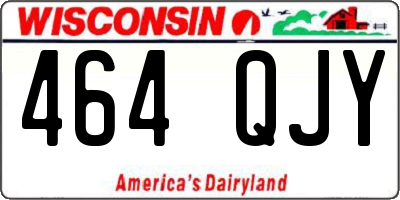 WI license plate 464QJY