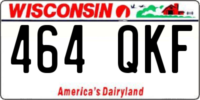 WI license plate 464QKF