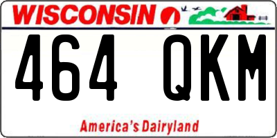 WI license plate 464QKM