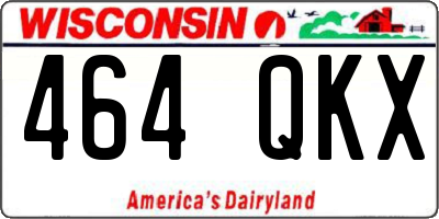 WI license plate 464QKX