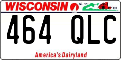 WI license plate 464QLC
