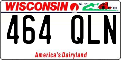 WI license plate 464QLN