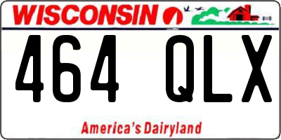 WI license plate 464QLX