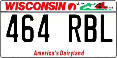 WI license plate 464RBL