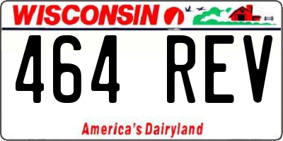 WI license plate 464REV