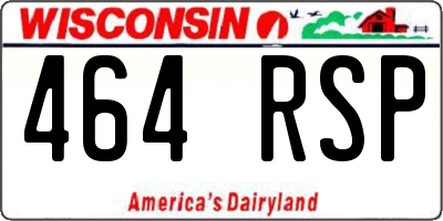 WI license plate 464RSP