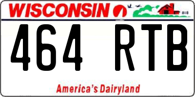 WI license plate 464RTB