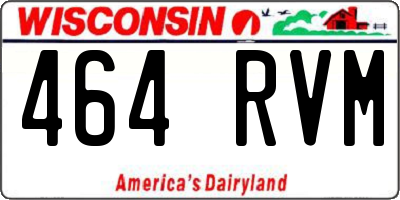WI license plate 464RVM