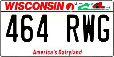 WI license plate 464RWG