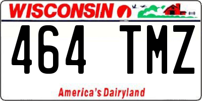 WI license plate 464TMZ