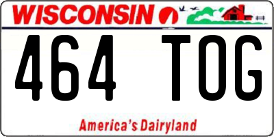WI license plate 464TOG