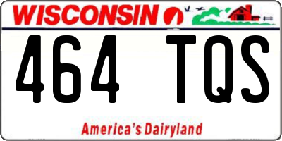 WI license plate 464TQS