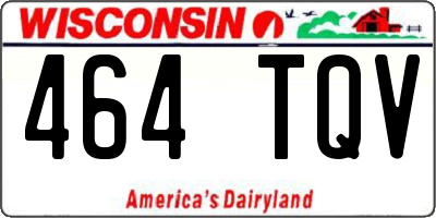 WI license plate 464TQV