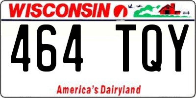 WI license plate 464TQY