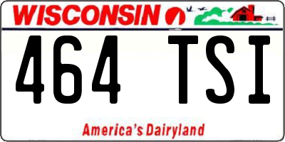 WI license plate 464TSI