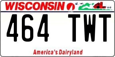 WI license plate 464TWT