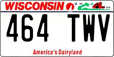 WI license plate 464TWV