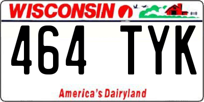 WI license plate 464TYK