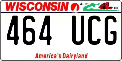 WI license plate 464UCG