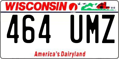 WI license plate 464UMZ