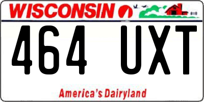 WI license plate 464UXT