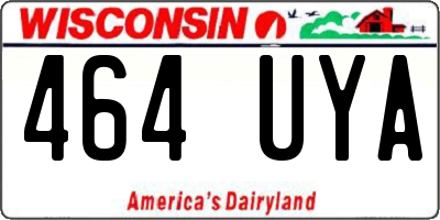 WI license plate 464UYA