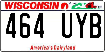 WI license plate 464UYB