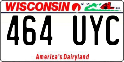 WI license plate 464UYC