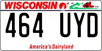 WI license plate 464UYD