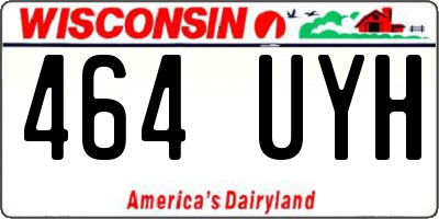 WI license plate 464UYH