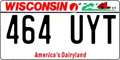 WI license plate 464UYT