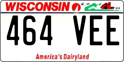 WI license plate 464VEE