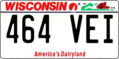 WI license plate 464VEI