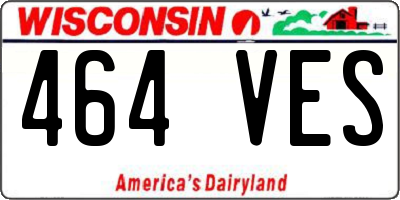 WI license plate 464VES