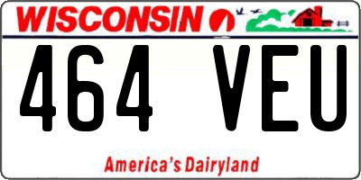 WI license plate 464VEU