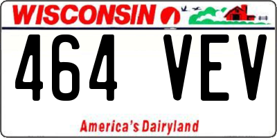 WI license plate 464VEV