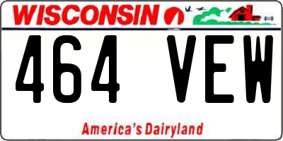 WI license plate 464VEW