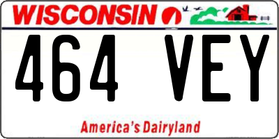 WI license plate 464VEY
